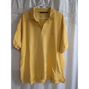 Brooks Brothers Sport Short Sleeve Polo Yellow Size Large Embroidered Logo